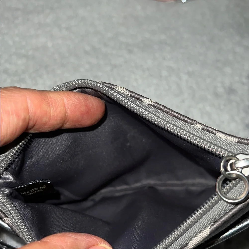 Coach Black and Gray Signature Wristlet